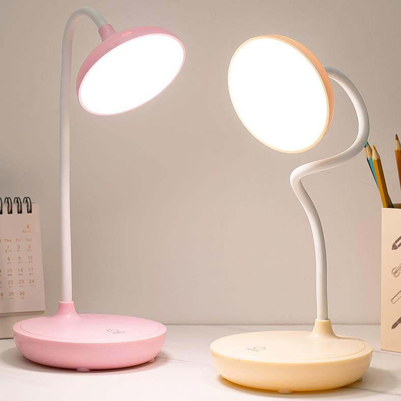 Modern Macaron Touch Multifunctional Rechargeable LED Desk Lamp