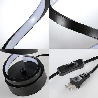 Modern Screw Button Control Bedside LED Desk Lamp, Bedroom Living Room Office Bedside Lamp